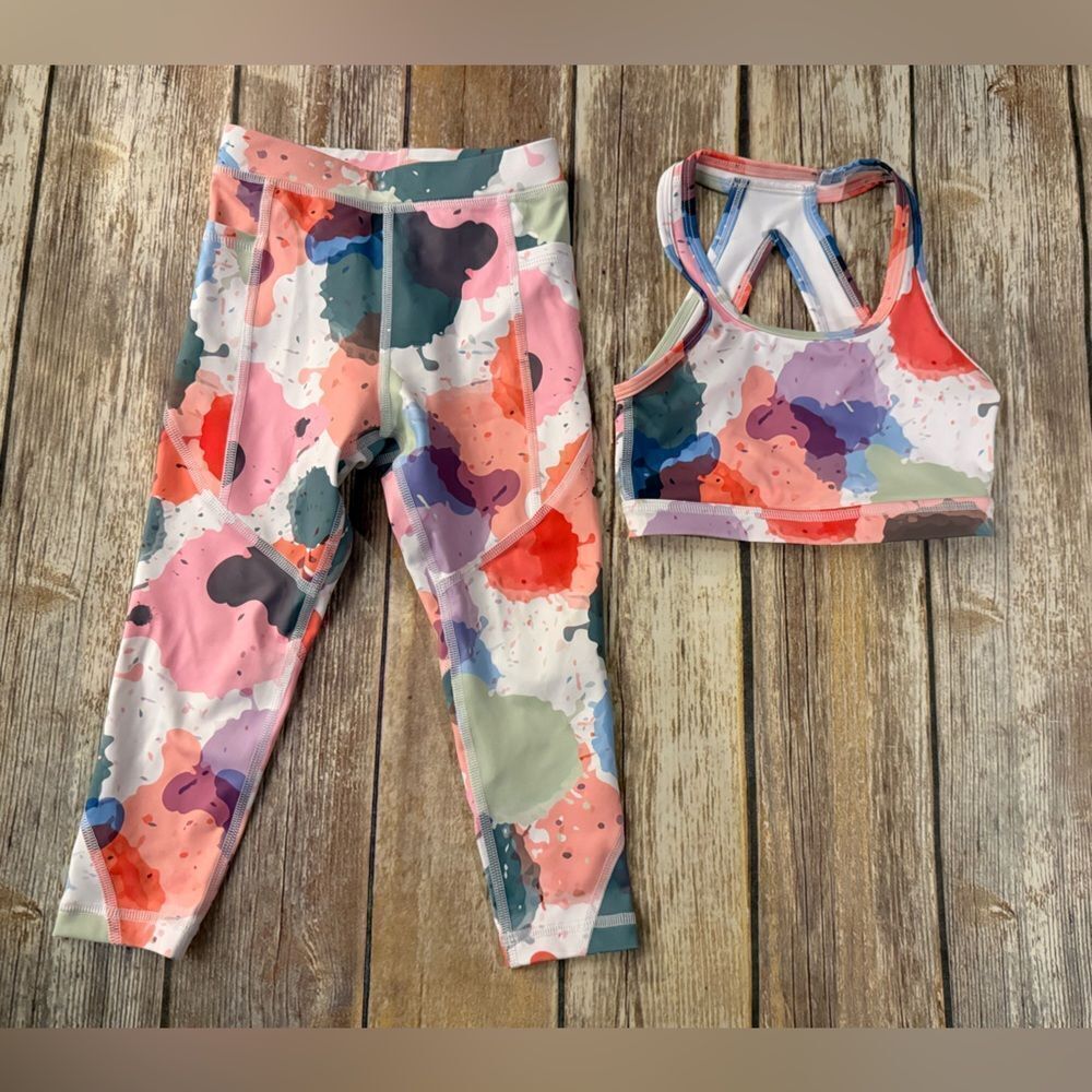 Kids Zyia Active Colorful Leggings and top (4/5)